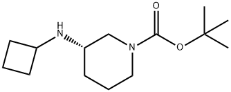 R-3-(Cyclobutylamino)-1-boc-piperidine
 Struktur