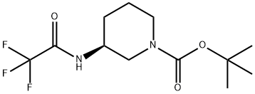 (S)-1-Boc-3-(2,2,2-Trifluoro-acetylamino)-piperidine
 Struktur