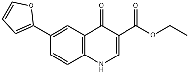 ethyl 6-(furan-2-yl)-4-oxo-1,4-dihydroquinoline-3-carboxylate Struktur