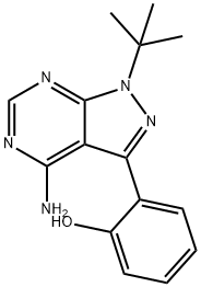 4-AMino-1-tert-butyl-3-(2-hydroxyphenyl)-1H-pyrazolo[3,4-d]pyriMidine Struktur
