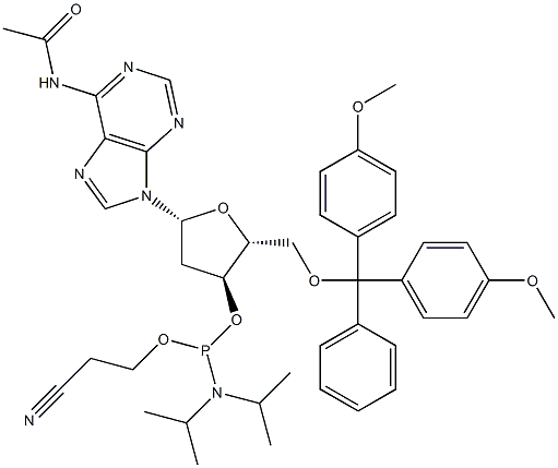 5'-O-DMT-N6-Acetyl-2'-deoxyadenosine 3'-CE phosphoramidite Structure