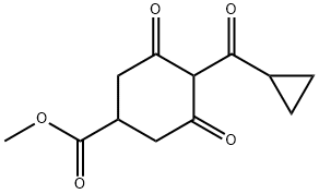 Cyclohexanecarboxylic acid, 4-(cyclopropylcarbonyl)-3,5-dioxo-, methyl ester, 104273-71-4, 結(jié)構(gòu)式