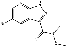 1H-Pyrazolo[3,4-b]pyridine-3-carboxamide, 5-bromo-N-methoxy-N-methyl-|5-溴-N-甲氧基-N-甲基-1H-吡唑并[3,4-B]吡啶-3-甲酰胺