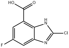 1H-Benzimidazole-7-carboxylic acid, 2-chloro-5-fluoro- Struktur