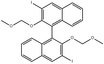 (rac)-3,3’-diiodo-2,2’-di(methoxymethoxy)-1,1’-binaphthyl Struktur