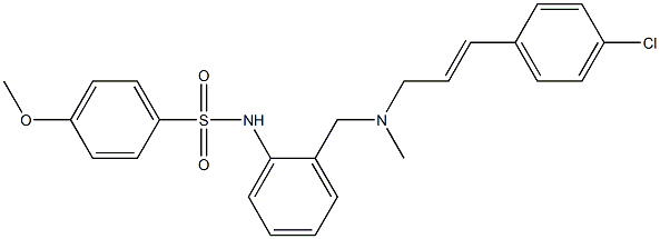 N-[2-[[[(E)-3-(4-CHLOROPHENYL)PROP-2-ENYL]-METHYLAMINO]METHYL]PHENYL]-4-METHOXYBENZENESULFONAMIDE 結(jié)構(gòu)式