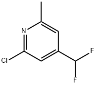 Pyridine, 2-chloro-4-(difluoromethyl)-6-methyl- Structure