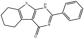 2-苯基-5,6,7,8-四氫苯并[4,5]噻吩并[2,3-D]嘧啶-4(3H)-酮 結(jié)構(gòu)式