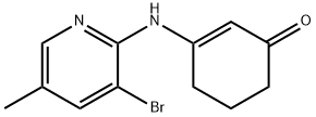 2-Cyclohexen-1-one, 3-[(3-bromo-5-methyl-2-pyridinyl)amino]- Struktur