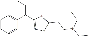 (+)-5-[2-(Diethylamino)ethyl]-3-(α-ethylbenzyl)-1,2,4-oxadiazole Struktur