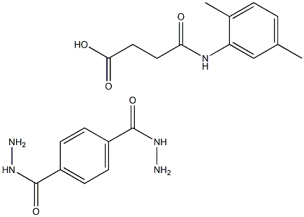 4,4'-[1,4-phenylenebis(methylylidene-1-hydrazinyl-2-ylidene)]bis[N-(2,5-dimethylphenyl)-4-oxobutanamide] Structure