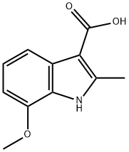 1H-Indole-3-carboxylic acid, 7-methoxy-2-methyl- Struktur