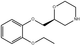 Morpholine, 2-[(2-ethoxyphenoxy)methyl]-, (2S)- Structure