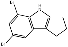Cyclopent[b]indole, 5,7-dibromo-1,2,3,4-tetrahydro- Struktur