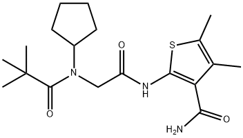 3-Thiophenecarboxamide,2-[[[cyclopentyl(2,2-dimethyl-1-oxopropyl)amino]acetyl]amino]-4,5-dimethyl-(9CI) Struktur