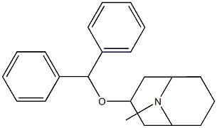 (1α,5α)-3β-(ジフェニルメトキシ)-9-メチル-9-アザビシクロ[3.3.1]ノナン 化學(xué)構(gòu)造式