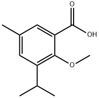 2-Methoxy-5-methyl-3-(1-methylethyl)benzoic acid Struktur