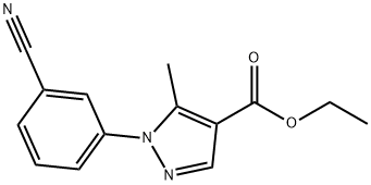 1H-Pyrazole-4-carboxylic acid, 1-(3-cyanophenyl)-5-methyl-, ethyl ester Struktur