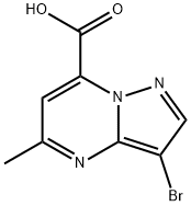 3-bromo-5-methylpyrazolo[1,5-a]pyrimidine-7-car
boxylic acid Struktur
