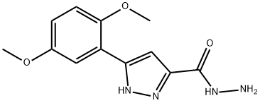 3-(2,5-Dimethoxyphenyl)-1H-pyrazole-5-carbohydrazide Struktur