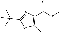 2-tert-Butyl-5-methyloxazole-4-carboxylic
acid methyl ester Struktur