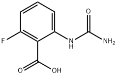 2-(Carbamoylamino)-6-fluorobenzoic Acid Struktur