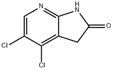 4,5‐dichloro‐1H,2H,3H‐pyrrolo[2,3‐b]pyridin‐2‐one, 1190315-26-4, 結(jié)構(gòu)式