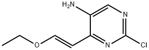 5-Pyrimidinamine, 2-chloro-4-[(1E)-2-ethoxyethenyl]- Struktur