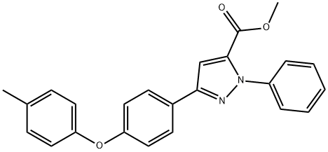 JR-2977, Methyl 3-(4-(p-tolyloxy)phenyl)-1-phenyl-1H-pyrazole-5-carboxylate, 97% Struktur