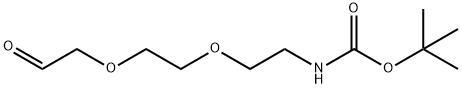 Carbamic acid, N-[2-[2-(2-oxoethoxy)ethoxy]ethyl]-, 1,1-dimethylethyl ester Struktur
