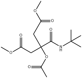 Pentanedioic acid, 3-(acetyloxy)-3-[[(1,1-dimethylethyl)amino]carbonyl]-, 1,5-dimethyl ester Structure