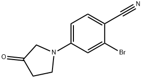 Benzonitrile, 2-bromo-4-(3-oxo-1-pyrrolidinyl)- Structure