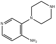 4-Pyridinamine, 3-(1-piperazinyl)- Struktur