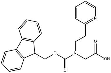 Glycine, N-[(9H-fluoren-9-ylmethoxy)carbonyl]-N-[2-(2-pyridinyl)ethyl]- Struktur