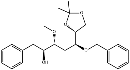 D-allo-Heptitol, 1,4-dideoxy-3-O-methyl-6,7-O-(1-methylethylidene)-1-phenyl-5-O-(phenylmethyl)- Struktur