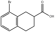 2-Naphthalenecarboxylic acid, 8-bromo-1,2,3,4-tetrahydro- Struktur