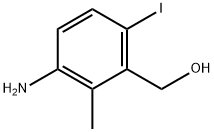 Benzenemethanol, 3-amino-6-iodo-2-methyl- Struktur