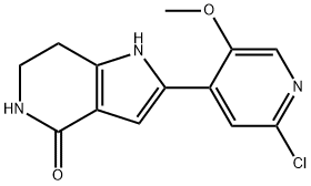 2-(2-Chloro-5-methoxy-pyridin-4-yl)-1,5,6,7-tetrahydro-pyrrolo[3,2-c]pyridin-4-one Struktur