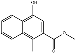 2-Naphthalenecarboxylic acid, 4-hydroxy-1-methyl-, methyl ester Struktur