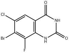 2,4(1H,3H)-Quinazolinedione, 7-bromo-6-chloro-8-fluoro-|7-溴-6-氯-8-氟喹唑啉-2,4(1H,3H)-二酮
