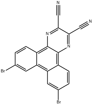 Dibenzo[f,h]quinoxaline-2,3-dicarbonitrile, 7,10-dibromo- Struktur