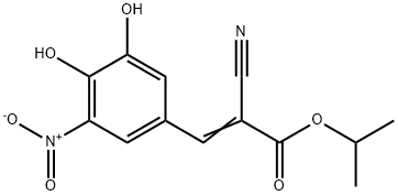 2-Propenoic acid, 2-cyano-3-(3,4-dihydroxy-5-nitrophenyl)-, 1-methylethyl ester Struktur