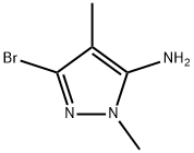 1H-Pyrazol-5-amine, 3-bromo-1,4-dimethyl- Struktur
