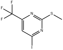 Pyrimidine, 4-iodo-2-(methylthio)-6-(trifluoromethyl)- Struktur