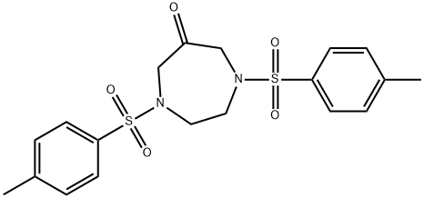 6H-1,4-Diazepin-6-one, hexahydro-1,4-bis[(4-methylphenyl)sulfonyl]- Struktur
