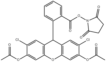 DCDHFDA, SE  [2',7'-Dichlorodihydrofluorescein diacetate, succiniMidyl ester] Struktur