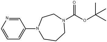 1H-1,4-Diazepine-1-carboxylic acid, hexahydro-4-(3-pyridinyl)-, 1,1-dimethylethyl ester Struktur