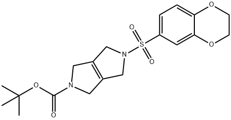 Pyrrolo[3,4-c]pyrrole-2(1H)-carboxylic acid, 5-[(2,3-dihydro-1,4-benzodioxin-6-yl)sulfonyl]-3,4,5,6-tetrahydro-, 1,1-dimethylethyl ester|