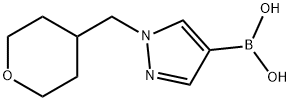 Boronic acid, B-[1-[(tetrahydro-2H-pyran-4-yl)methyl]-1H-pyrazol-4-yl]- Struktur