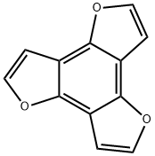 Benzo[1,2-b:3,4-b':5,6-b'']trifuran Struktur